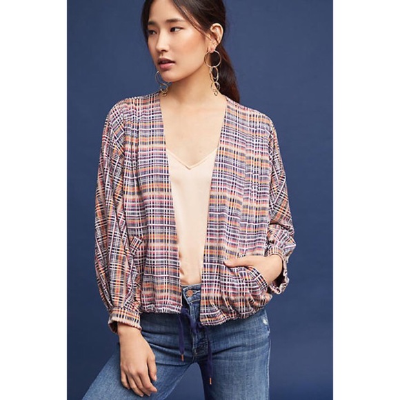 Anthropologie Sweaters - NEW Anthro Akemi + Kin Plaid Tie Hem Cardigan
